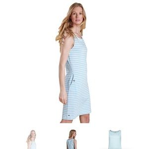 Barbour Dalmore Dress in Aqua stripe, size 6